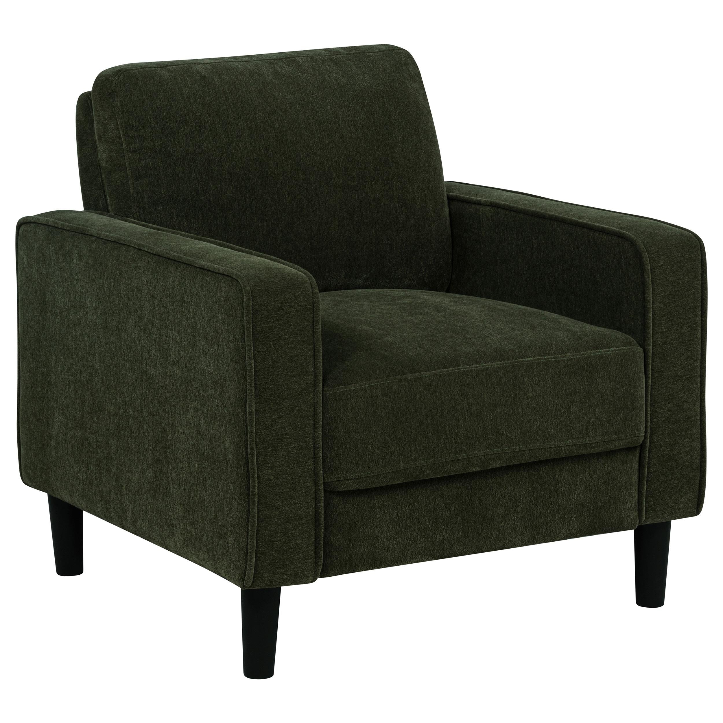 Ruth Fabric Upholstered Track Arm Accent Chair Matcha Green - 511216