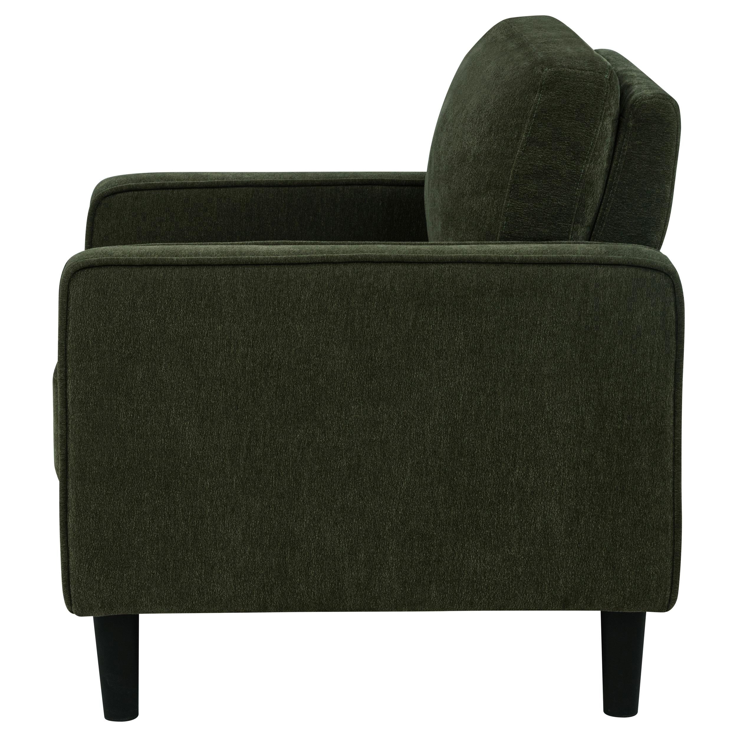 Ruth Fabric Upholstered Track Arm Accent Chair Matcha Green - 511216