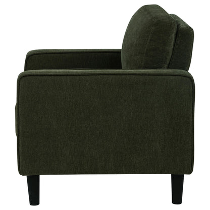 Ruth Fabric Upholstered Track Arm Accent Chair Matcha Green - 511216