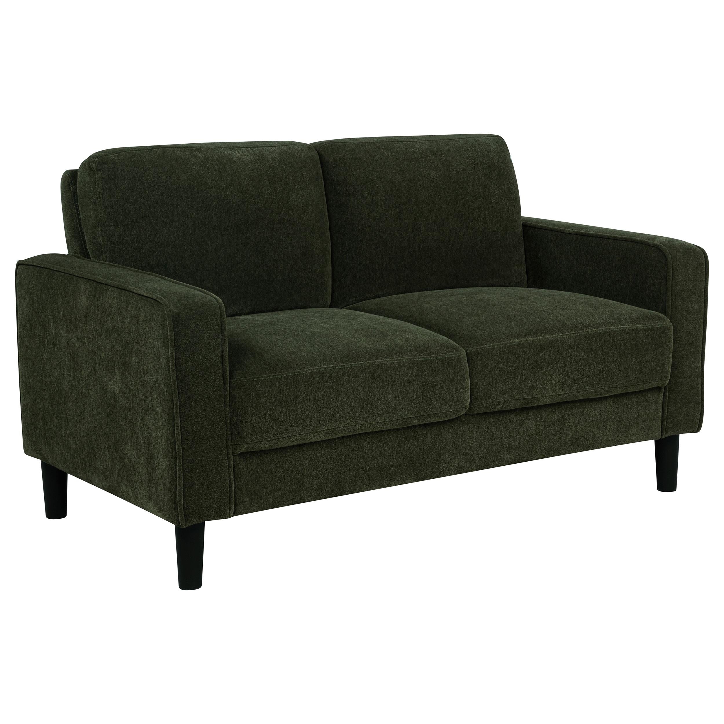 Ruth Fabric Upholstered Track Arm Loveseat Matcha Green - 511215