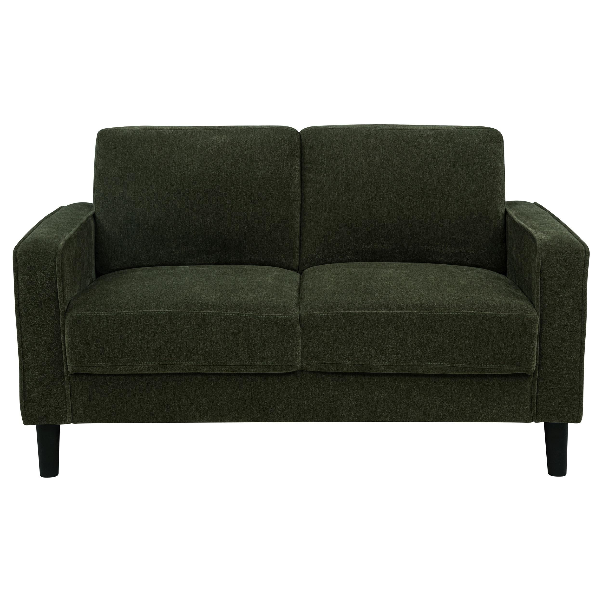 Ruth Fabric Upholstered Track Arm Loveseat Matcha Green - 511215
