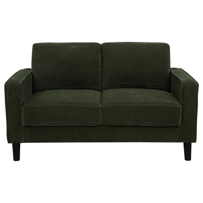 Ruth Fabric Upholstered Track Arm Loveseat Matcha Green - 511215