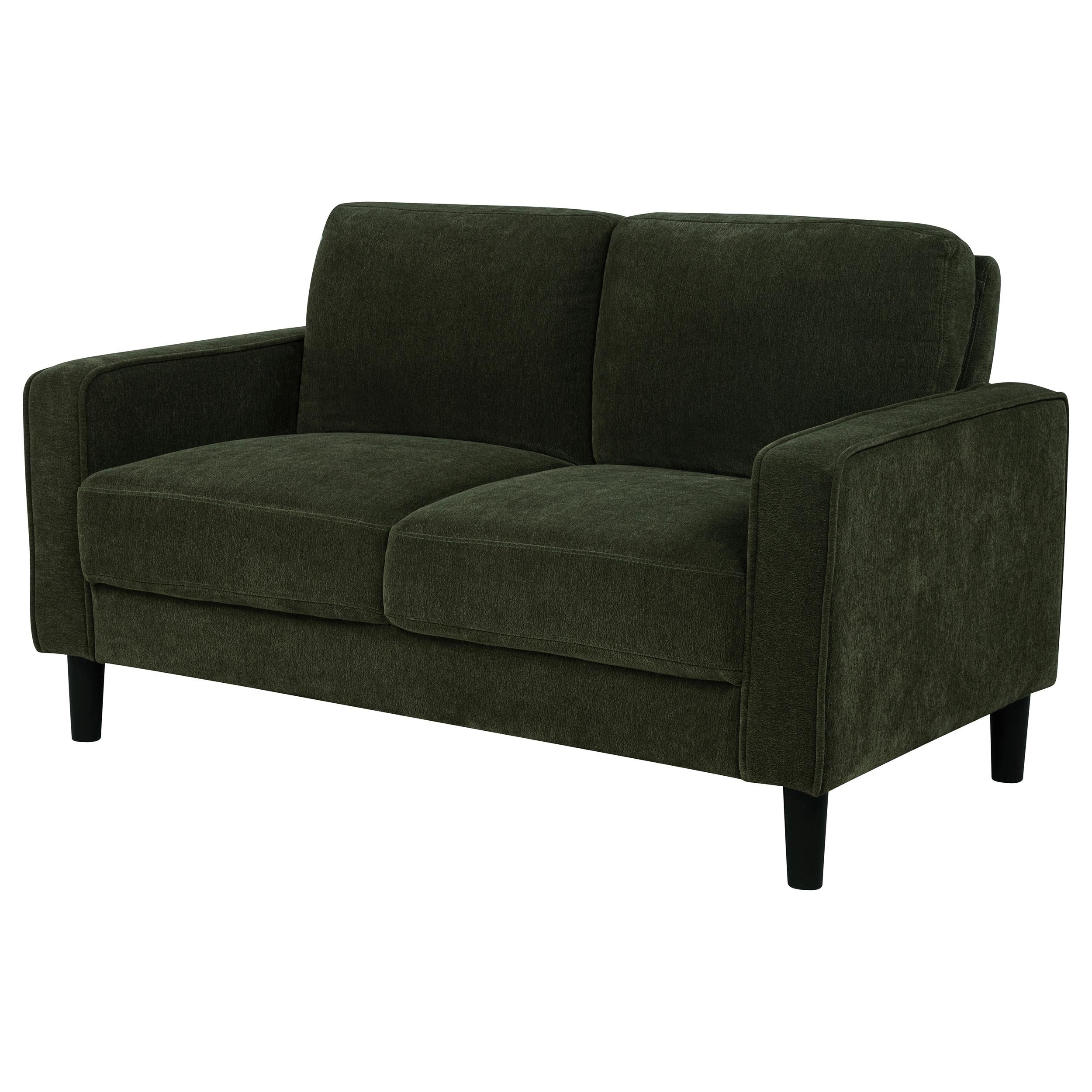 Ruth Fabric Upholstered Track Arm Loveseat Matcha Green - 511215