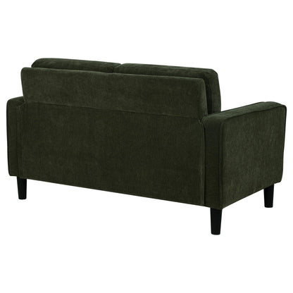 Ruth Fabric Upholstered Track Arm Loveseat Matcha Green - 511215
