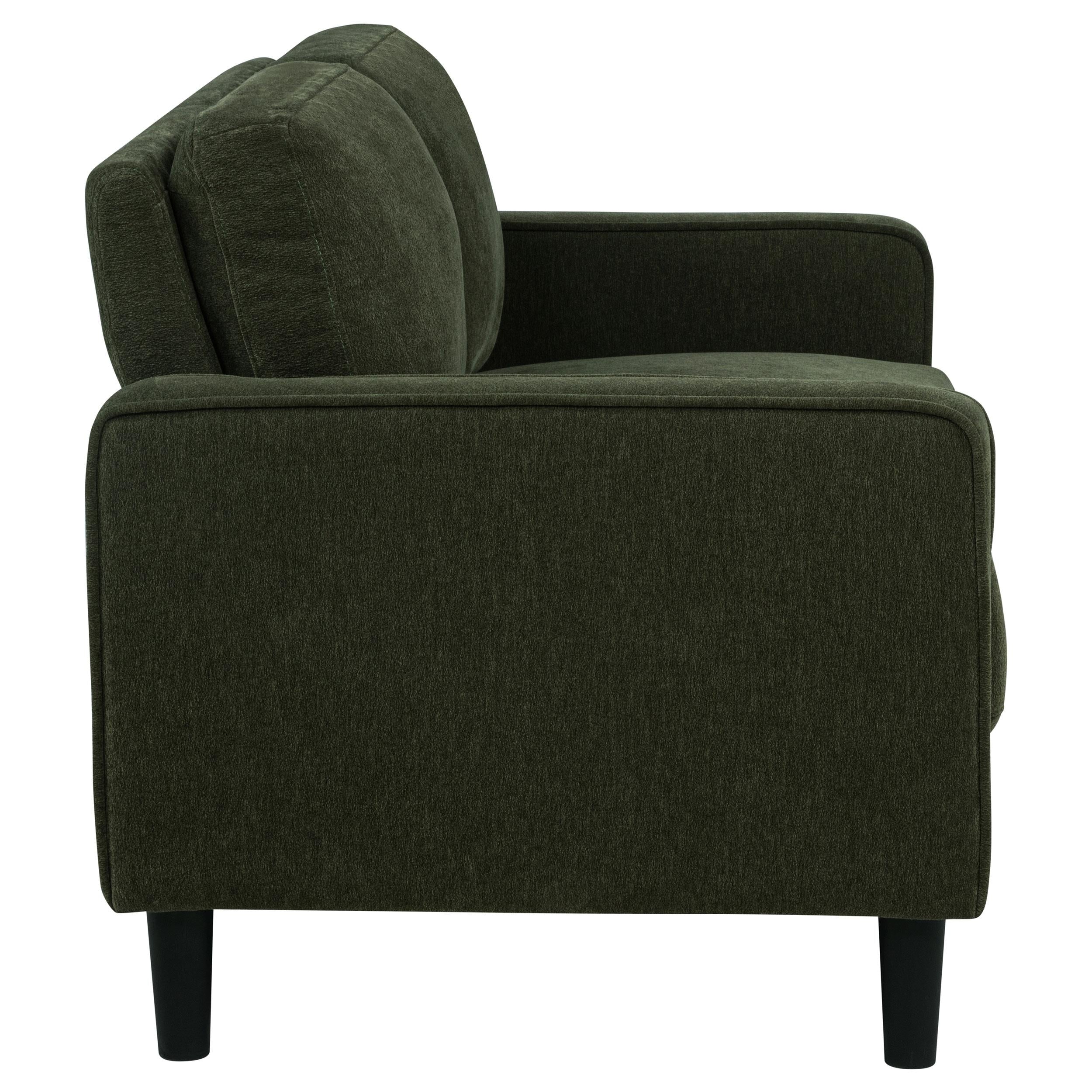 Ruth Fabric Upholstered Track Arm Loveseat Matcha Green - 511215