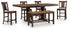 Rylandeen Counter Height Dining Table and 4 Barstools and Bench in Light Brown/Dark Brown from Ashley - Luna Furniture