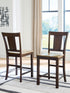 Rylandeen Light Brown/Dark Brown Counter Height Barstool, Set of 2 - PCD651-124