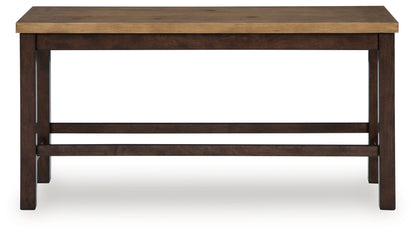 Rylandeen Light Brown/Dark Brown Counter Height Dining Bench - PCD651-09