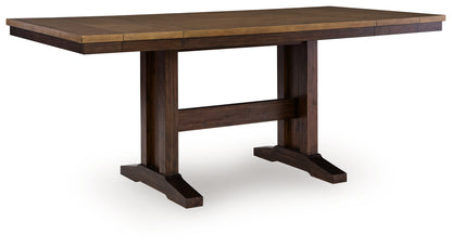Rylandeen Light Brown/Dark Brown Counter Height Dining Extension Table - PCD651-32