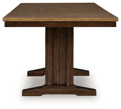 Rylandeen Light Brown/Dark Brown Counter Height Dining Extension Table - PCD651-32