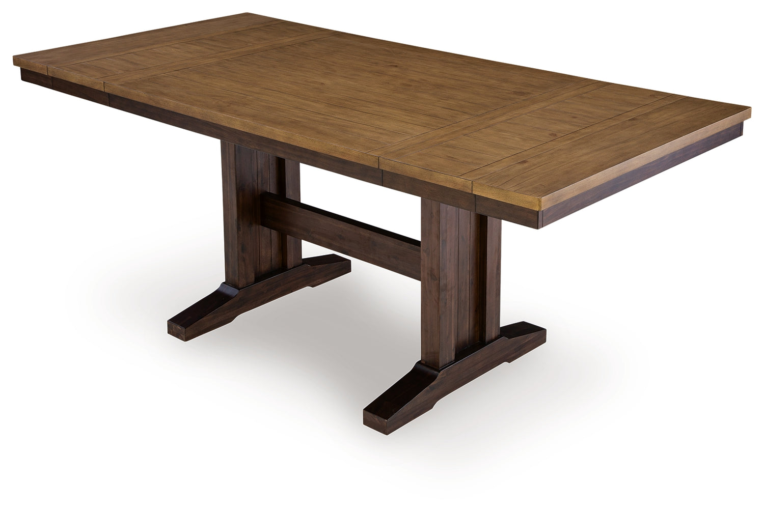Rylandeen Light Brown/Dark Brown Counter Height Dining Extension Table - PCD651-32