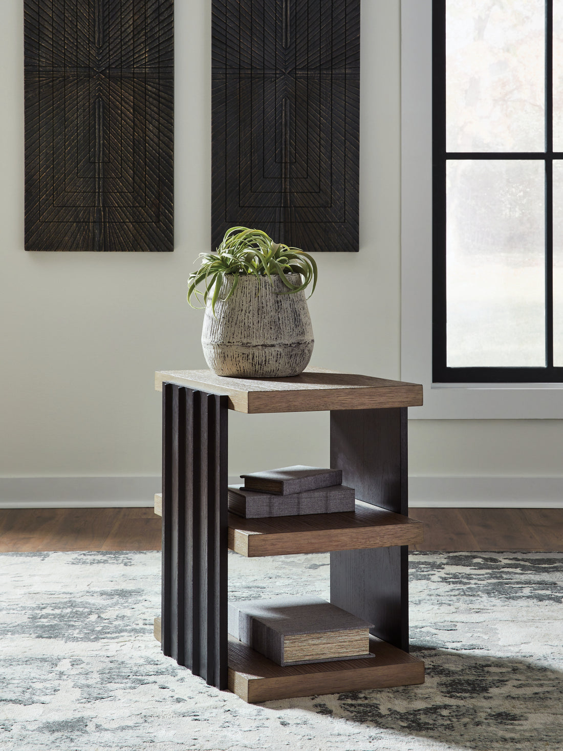 Rylandyn Black/Light Brown End Table - T721-3