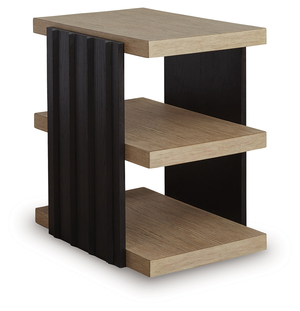 Rylandyn Black/Light Brown End Table - T721-3