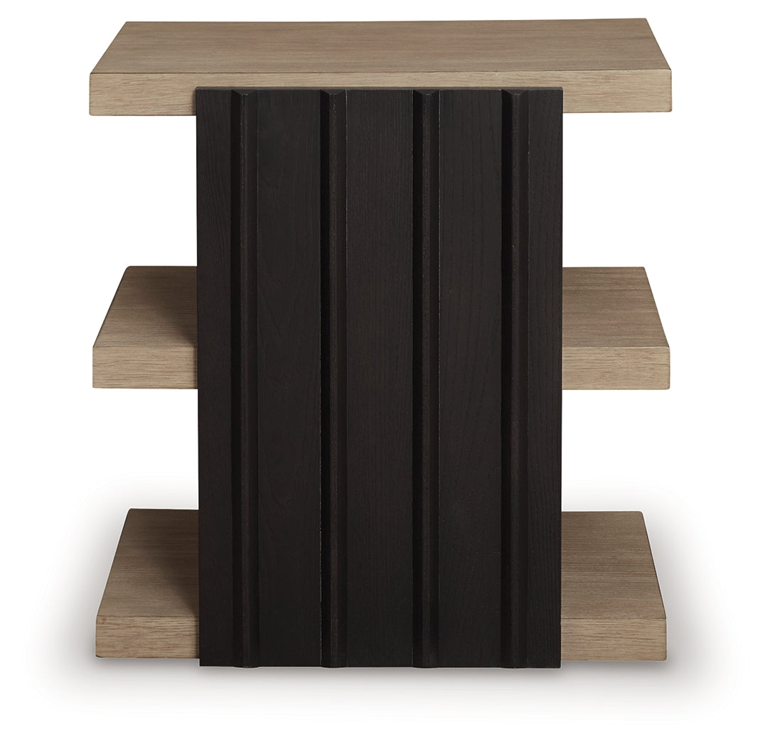 Rylandyn Black/Light Brown End Table - T721-3