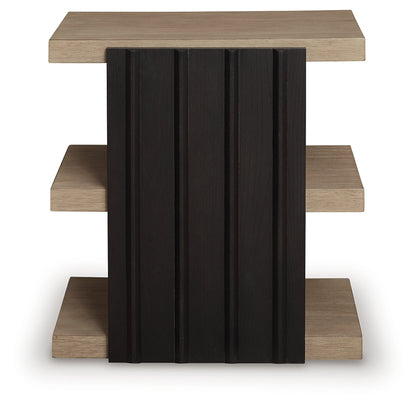 Rylandyn Black/Light Brown End Table - T721-3