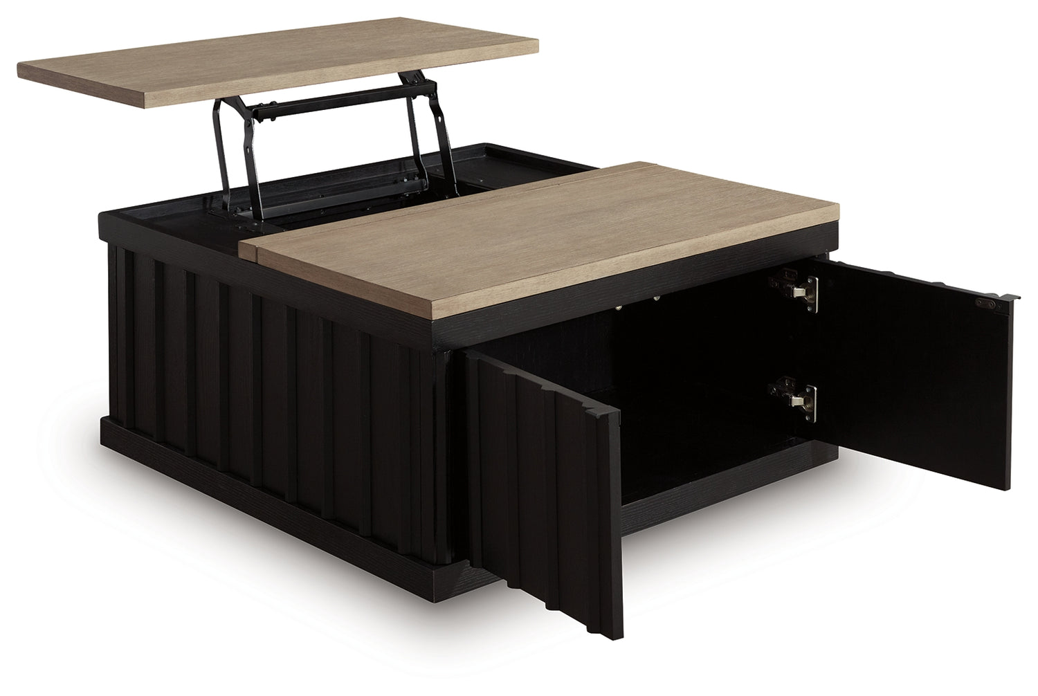 Rylandyn Black/Light Brown Lift-Top Coffee Table - T721-00