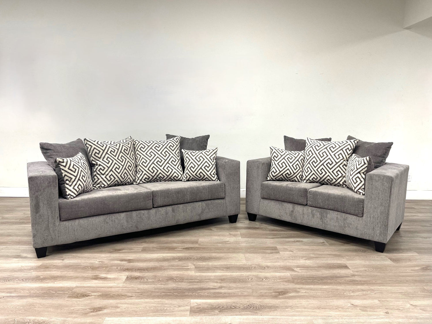Monroe Smoke 2-Piece Living Room Set (Sofa &amp; Loveseat)