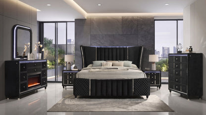 Cleopatra Black 4PC OR 5PC Set - Queen, King *4PC QUEEN