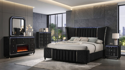 Cleopatra Black 4PC OR 5PC Set - Queen, King *4PC QUEEN