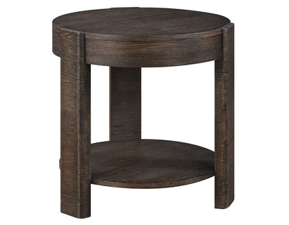 Salina Mocha Round End Table