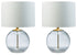 Samder Clear/Brass Finish Table Lamp (Set of 2) - L430744X2