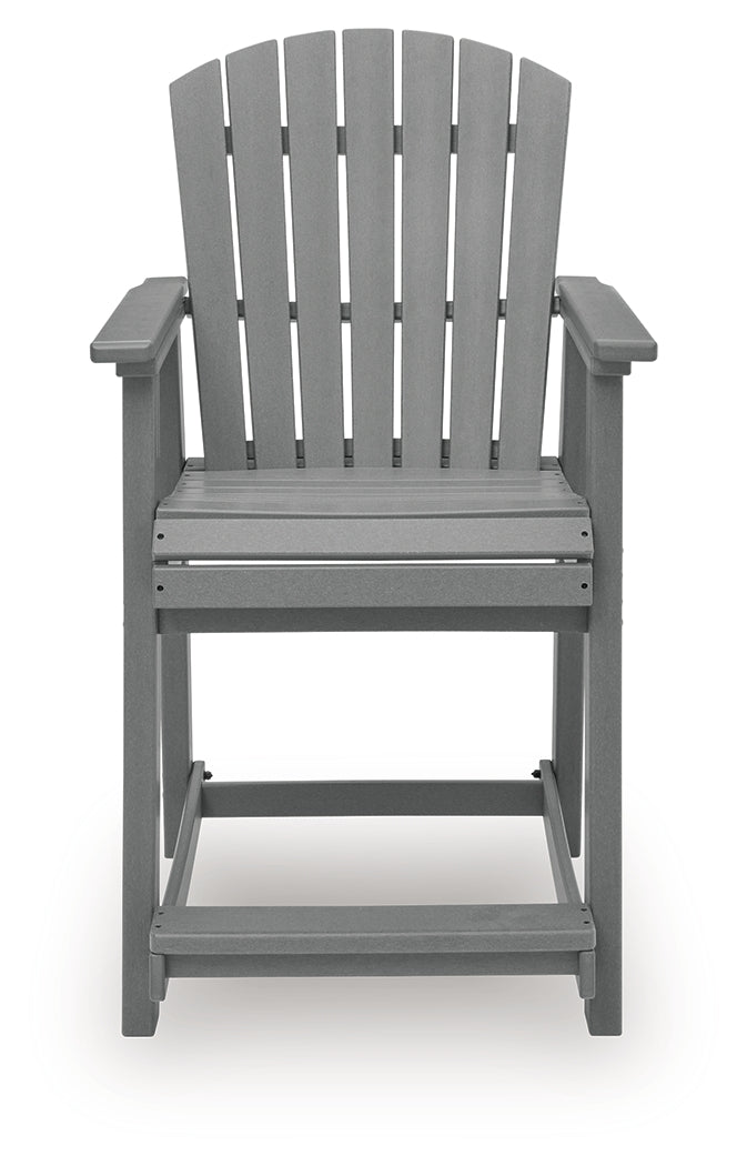 Sanctuary Beach Dark Gray Outdoor Counter Height Bar Stool (Set of 2) - PCP227-124