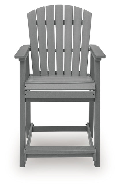 Sanctuary Beach Dark Gray Outdoor Counter Height Bar Stool (Set of 2) - PCP227-124