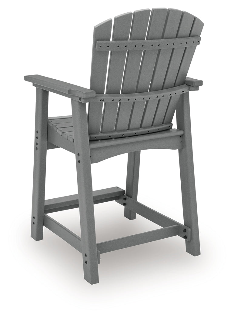 Sanctuary Beach Dark Gray Outdoor Counter Height Bar Stool (Set of 2) - PCP227-124