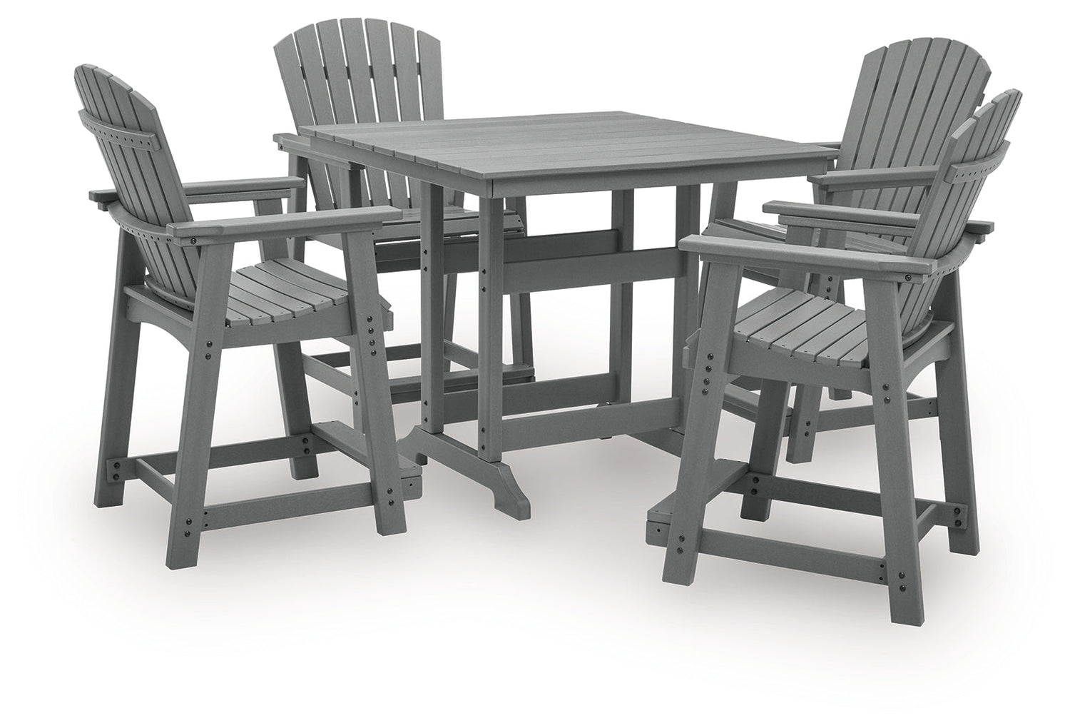 Sanctuary Beach Dark Gray Outdor Counter Height Dining Set from Ashley - Luna Furniture