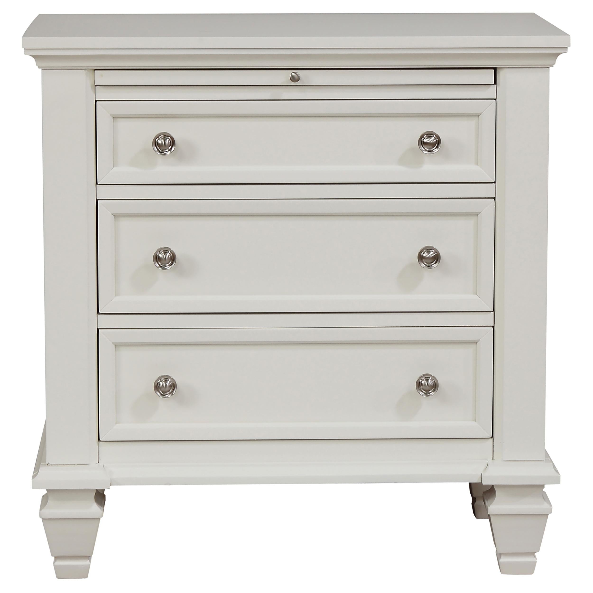 Sandy Beach 4-piece California King Bedroom Set Cream White - 201301KWN-S4