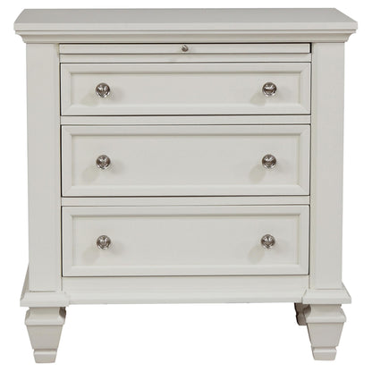 Sandy Beach 4-piece California King Bedroom Set Cream White - 201301KWN-S4
