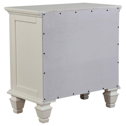 Sandy Beach 4-piece California King Bedroom Set Cream White - 201301KWN-S4
