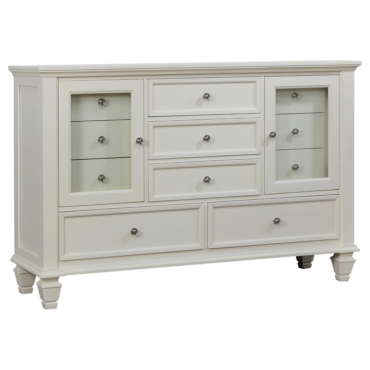 Sandy Beach 4-piece California King Bedroom Set Cream White - 201301KWN-S4