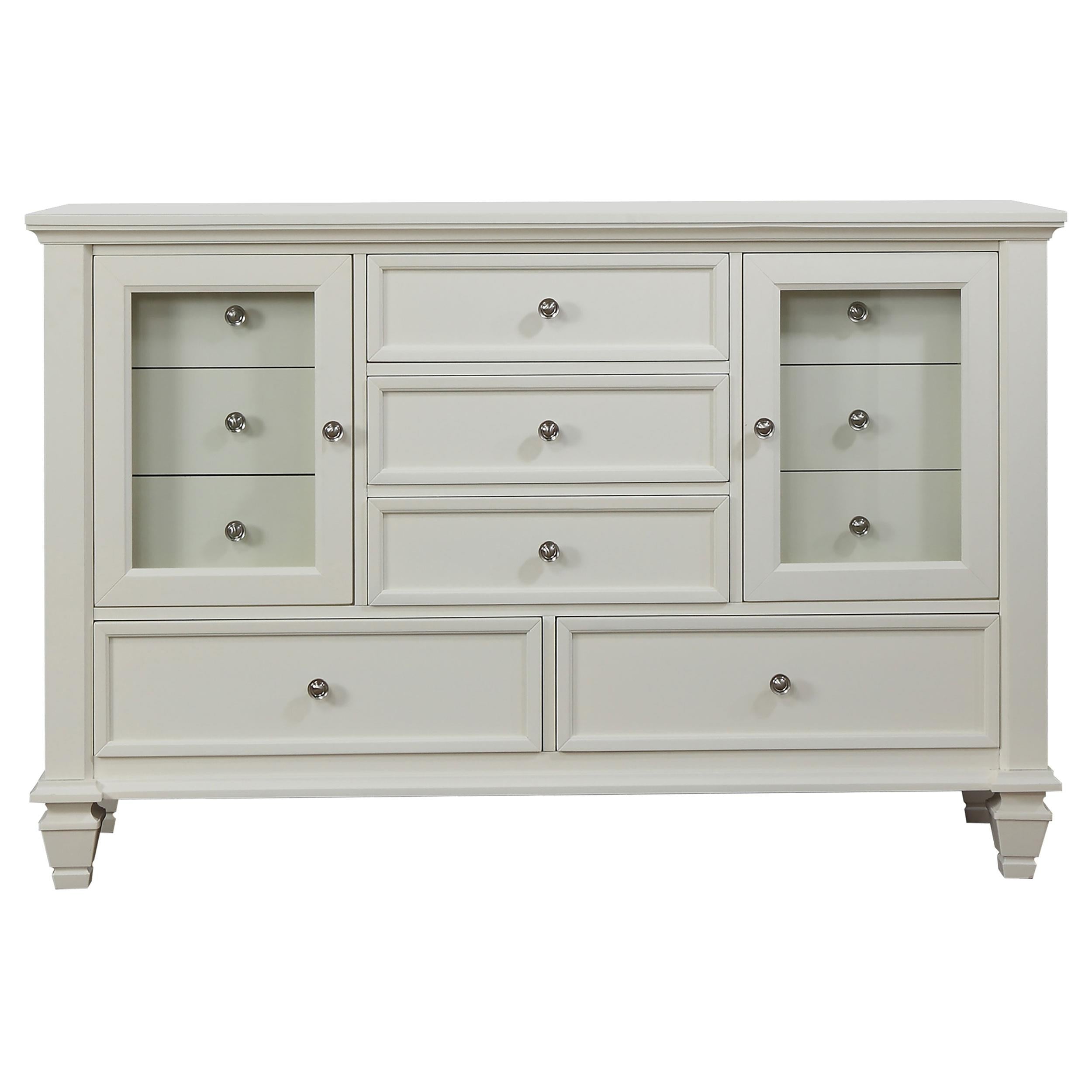 Sandy Beach 4-piece California King Bedroom Set Cream White - 201301KWN-S4