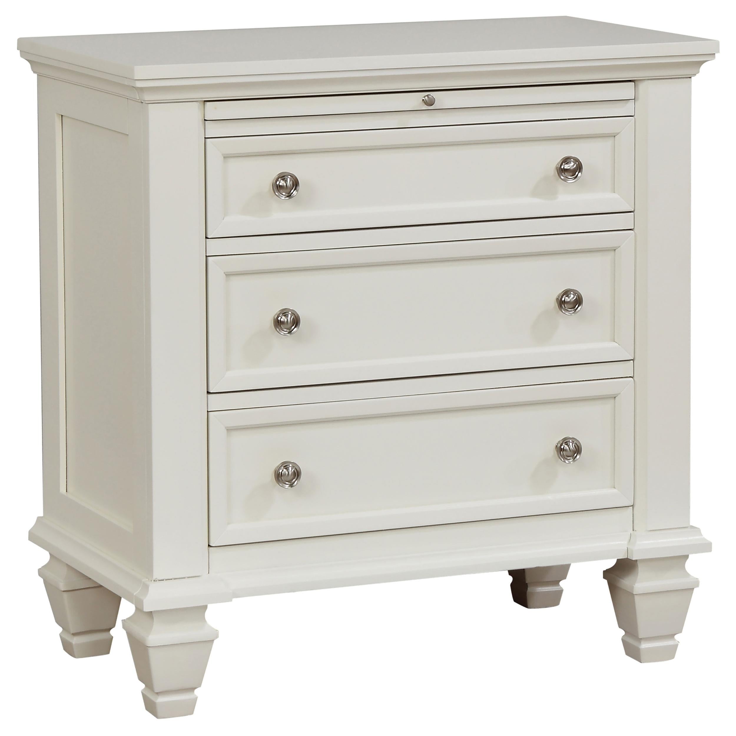 Sandy Beach 4-piece Eastern King Bedroom Set Cream White - 201301KEN-S4