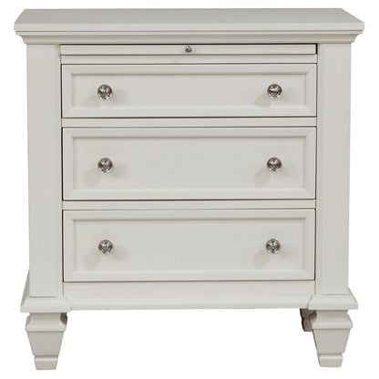 Sandy Beach 4-piece Eastern King Bedroom Set Cream White - 201301KEN-S4
