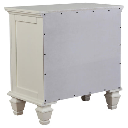Sandy Beach 4-piece Eastern King Bedroom Set Cream White - 201301KEN-S4