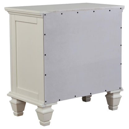 Sandy Beach 5-piece Eastern King Bedroom Set Cream White - 201301KEN-S5