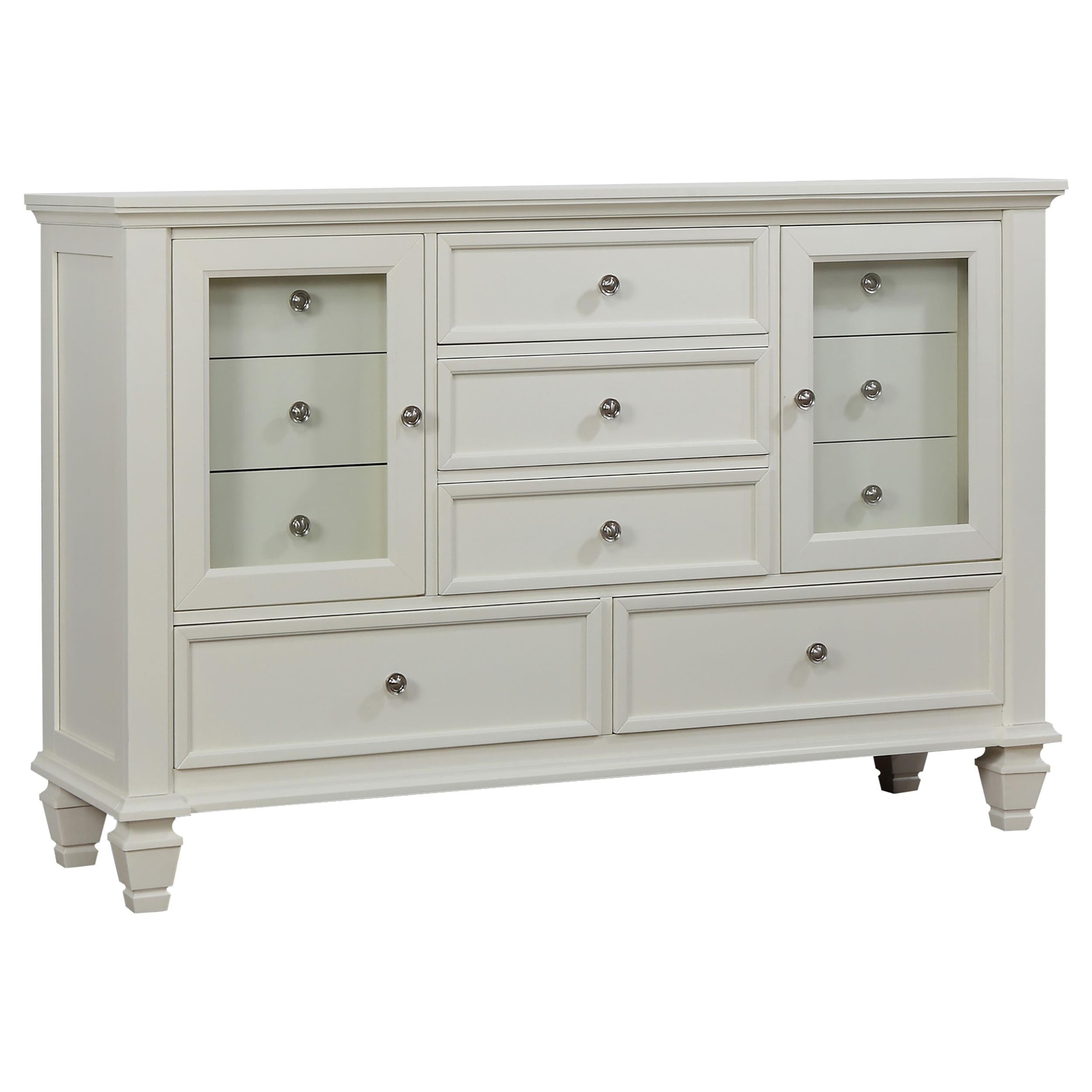 Sandy Beach 5-piece Eastern King Bedroom Set Cream White - 201301KEN-S5