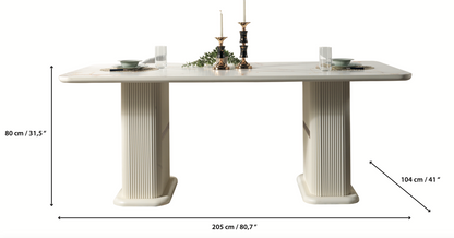 Santana Ivory 7-Piece Dining Set [ETA: 4/22] - SANTANA DS-7PC