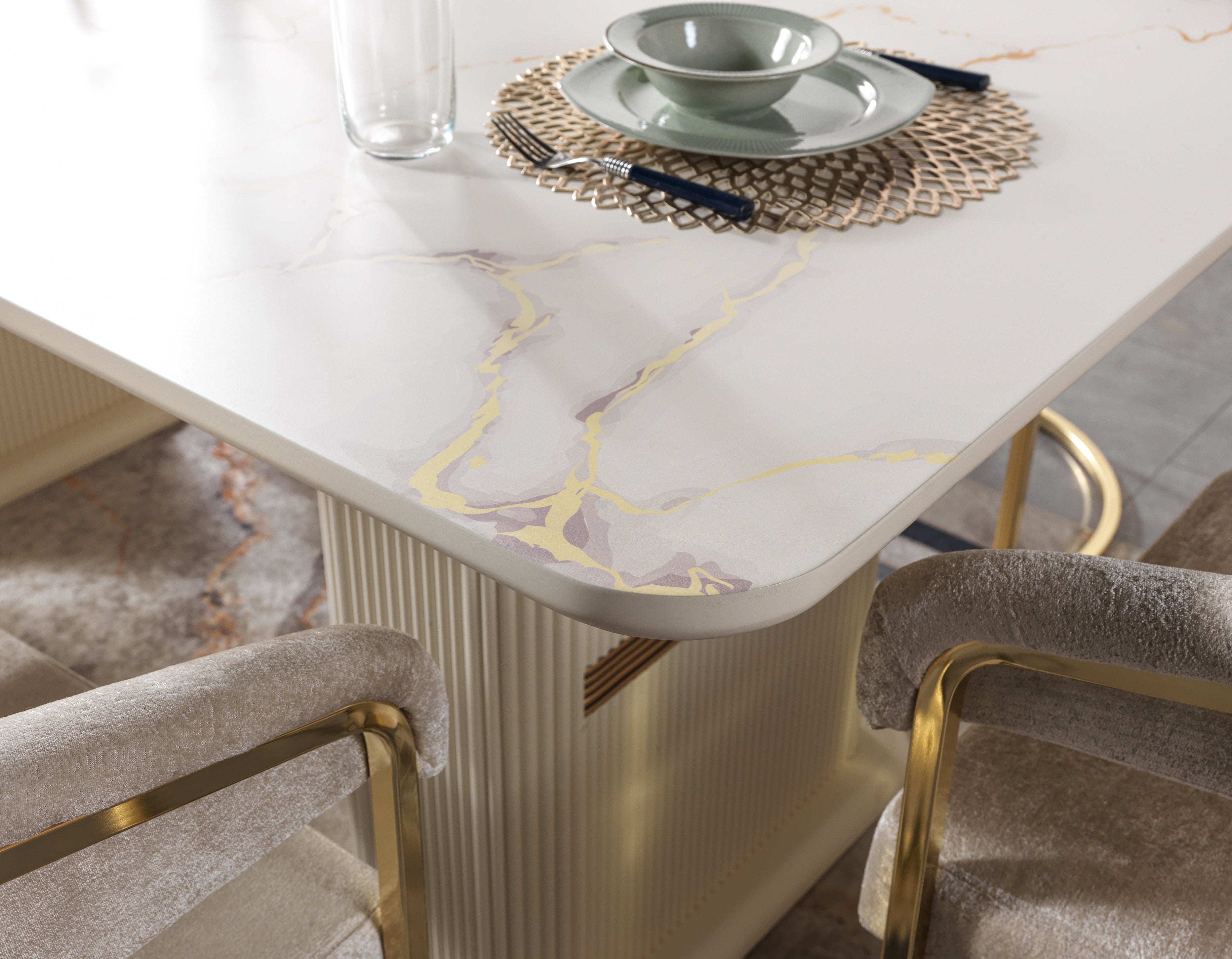 Santana Ivory 7-Piece Dining Set [ETA: 4/22] - SANTANA DS-7PC