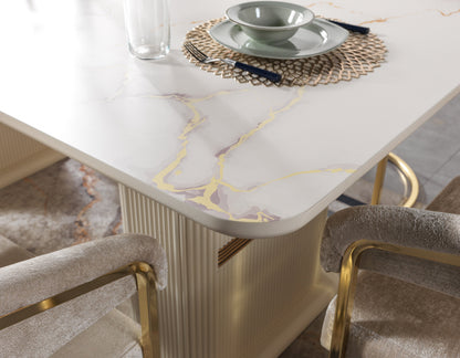 Santana Ivory 7-Piece Dining Set [ETA: 4/22] - SANTANA DS-7PC