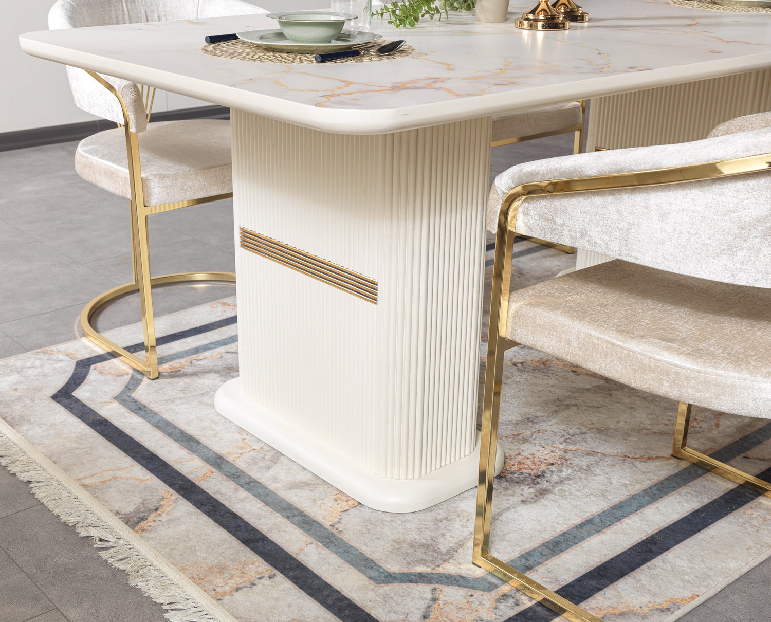 Santana Ivory 7-Piece Dining Set [ETA: 4/22] - SANTANA DS-7PC