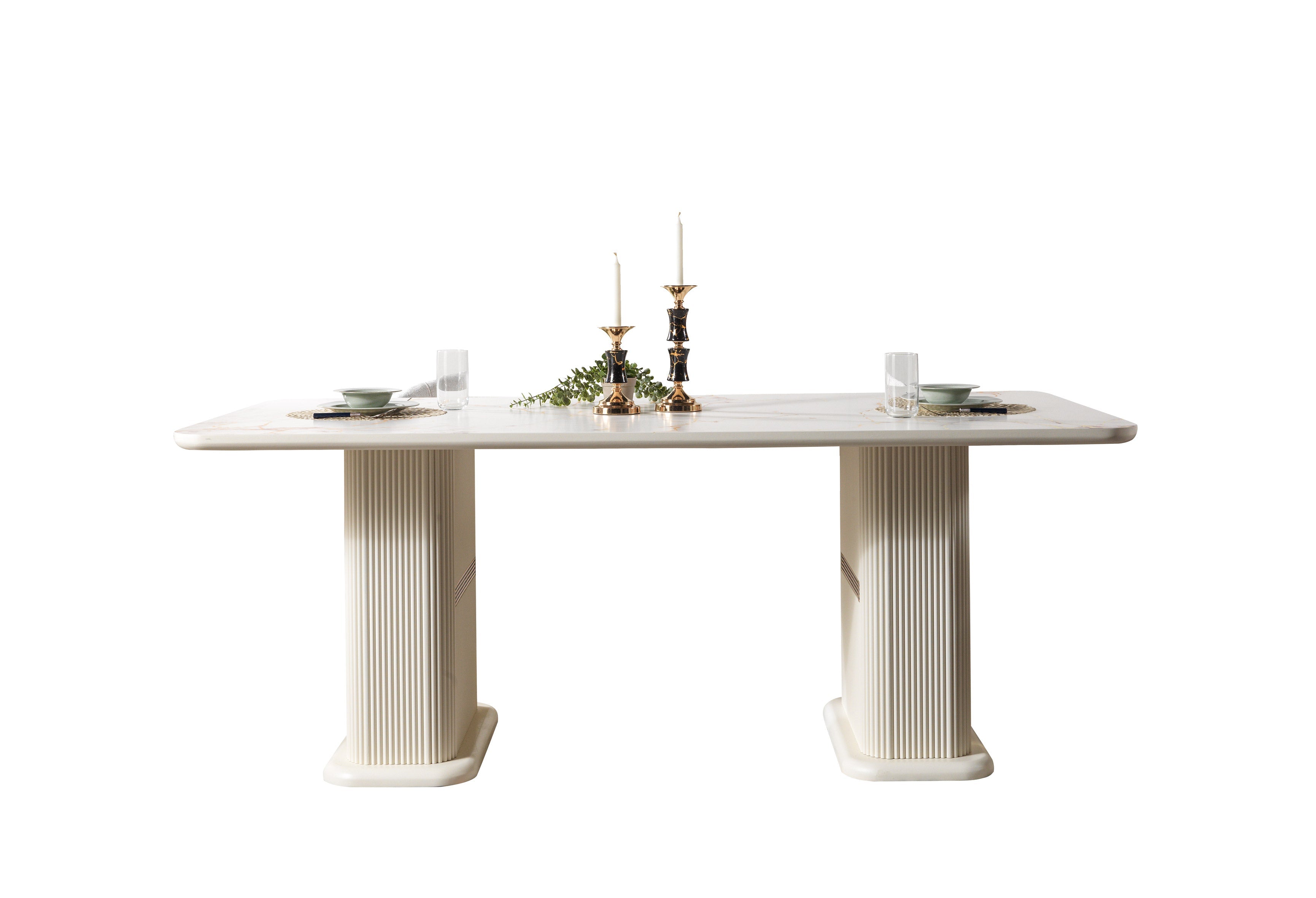 Santana Ivory 7-Piece Dining Set [ETA: 4/22] - SANTANA DS-7PC