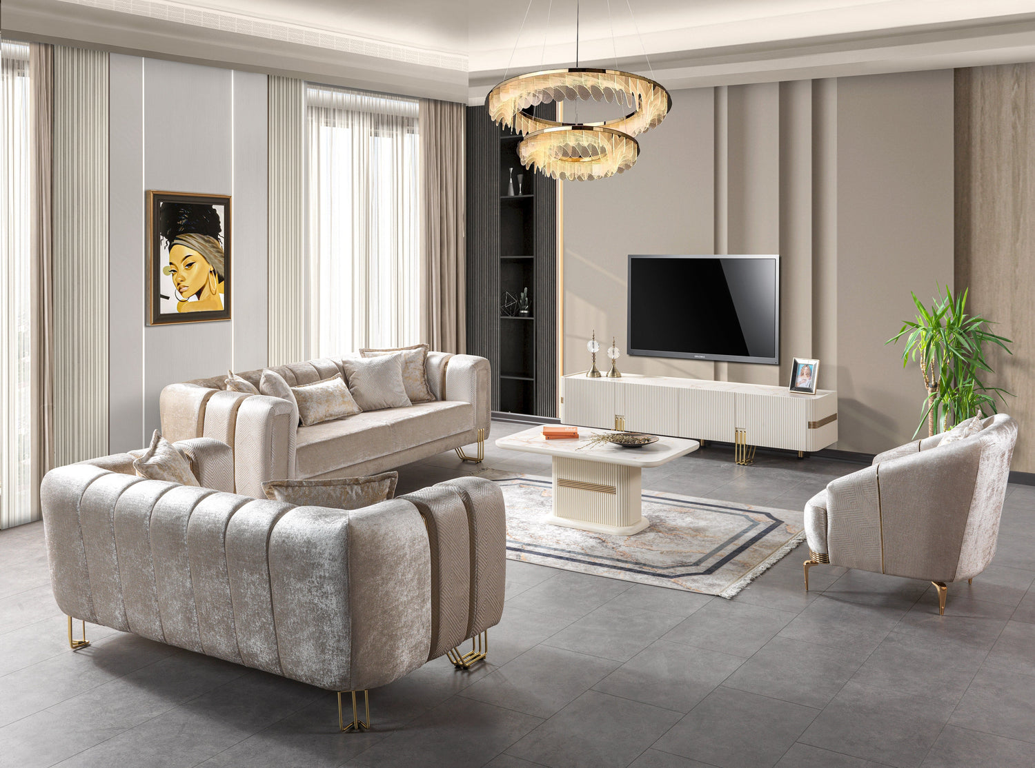 Santana Ivory Coffee Table [ETA: 4/22] - SANTANAIV-COFFEE