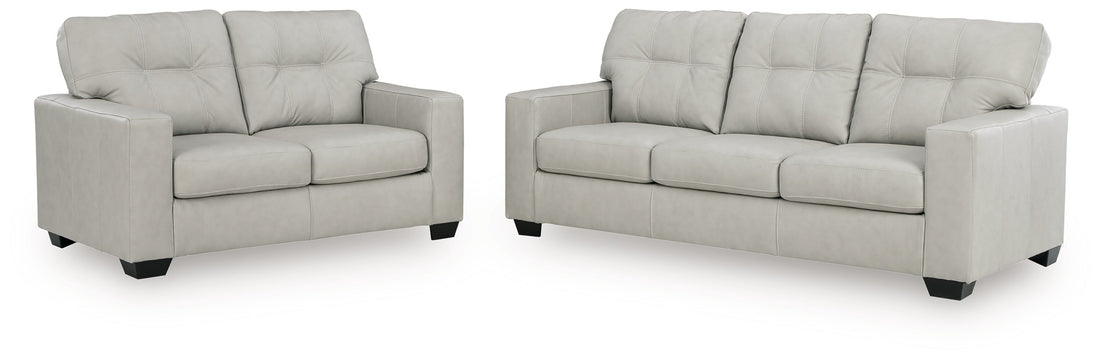 Santorine Sofa and Loveseat in Bone - PKG023816