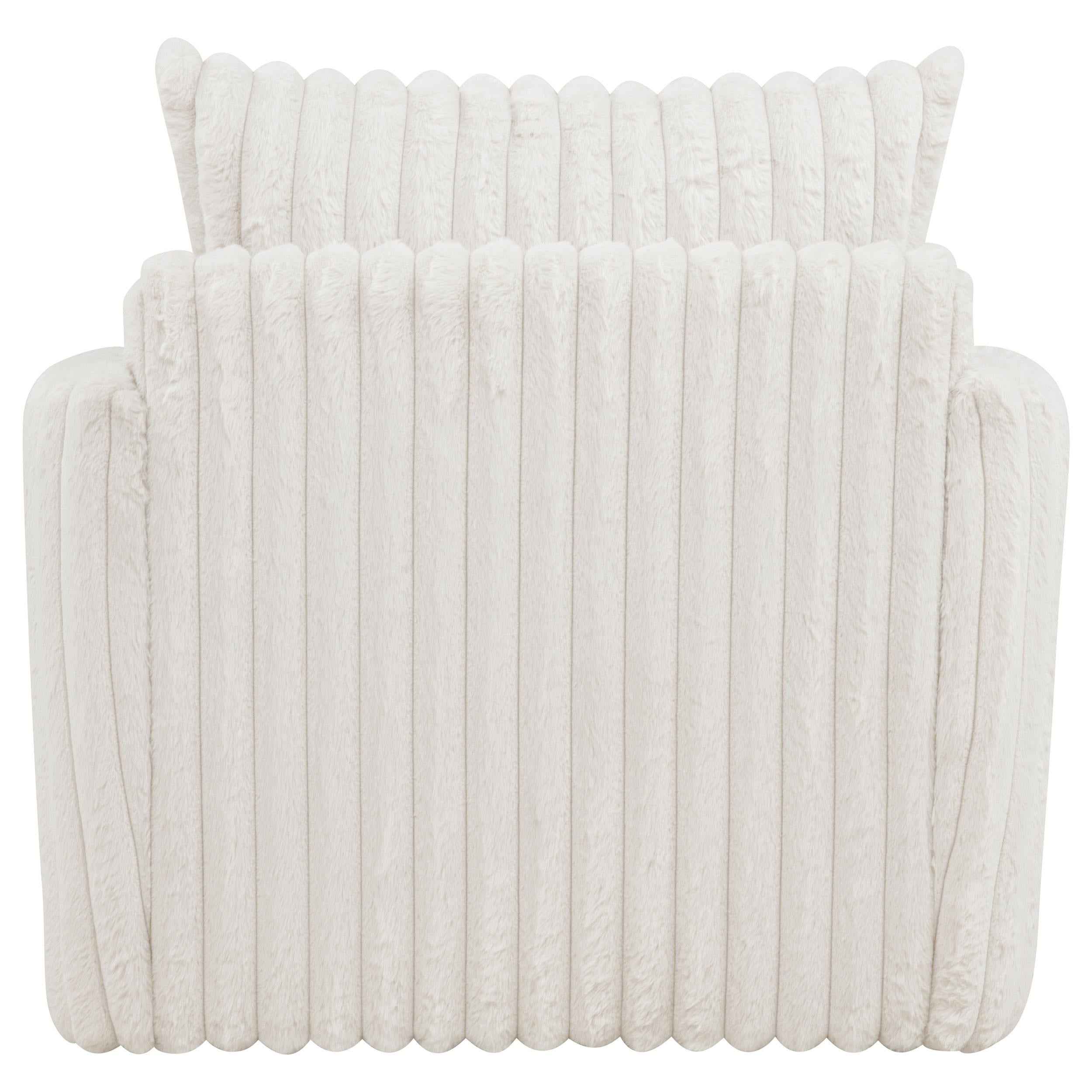 Sarco Corduroy Upholstered Swivel Accent Arm Chair Ivory - 902541