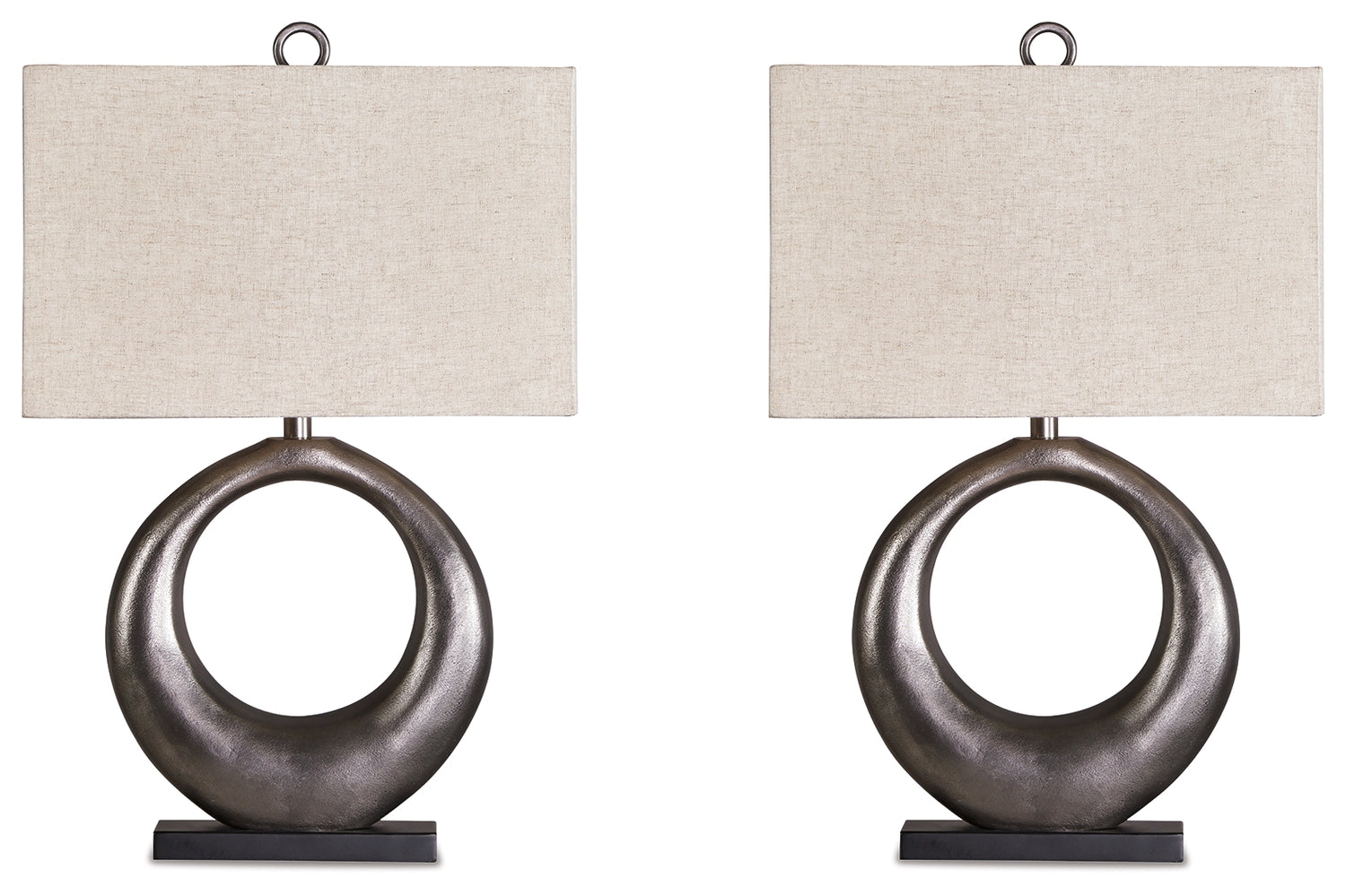 Saria Antique Silver Finish Table Lamp (Set of 2) - L207394X2