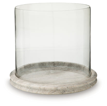 Saskia Clear/Beige Candle Holder - A2000847