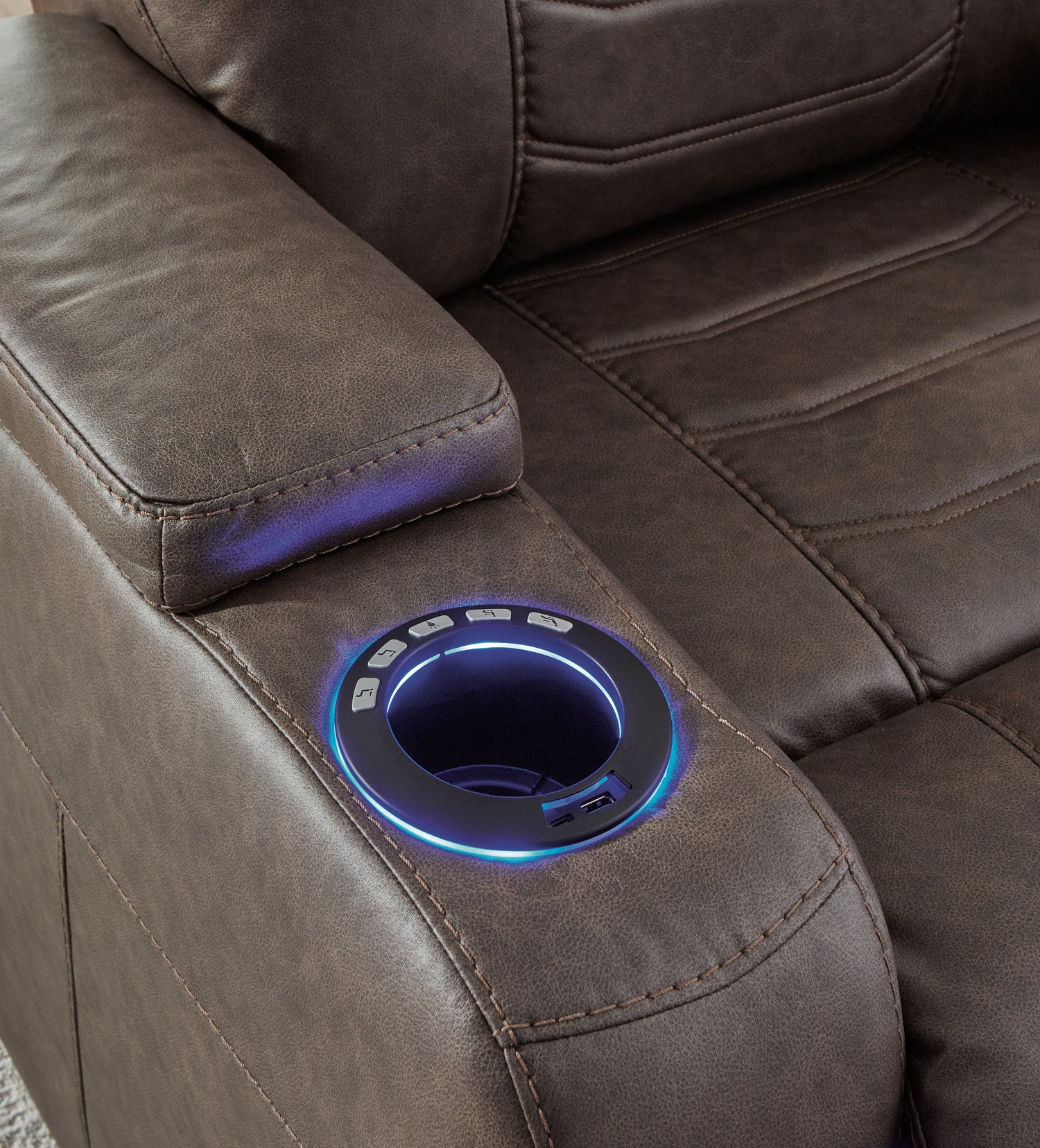 Schooner Rocks Umber Power Recliner - 1610413